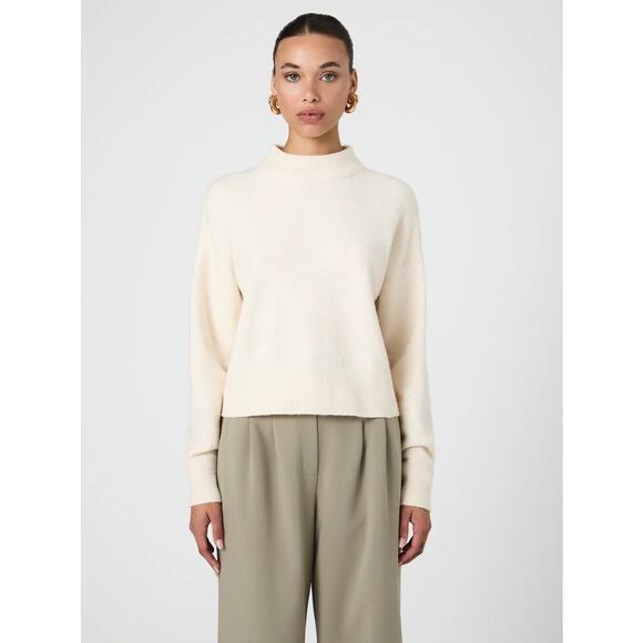 A New Day Cream Mock Neck Pullover Sweater Small - Picture 1 of 5